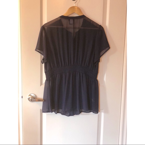 TORRID NAVY BLOUSE - Picture 3 of 3